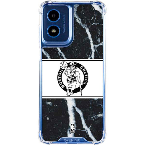 NBA Boston Celtics Marble Moto G 5G (2024) Clear Case